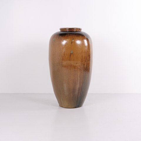 Keramik Bodenvase mit Brauner Glasur
