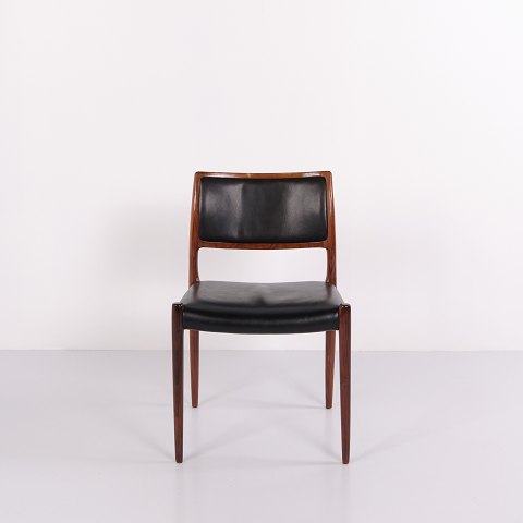 N.O. Møller Esszimmerstuhl Modell 80 – J.L. Møllers Møbelfabrik, 1970er Jahre