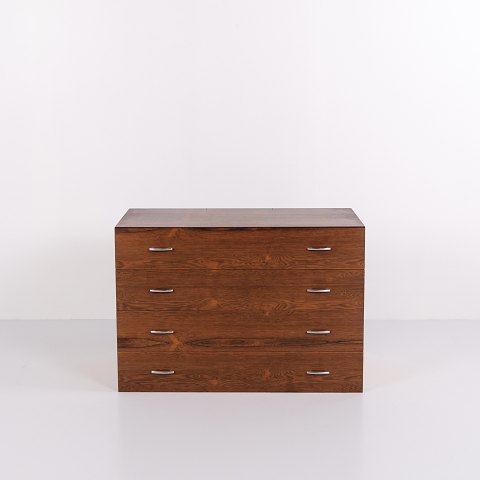 Wandhängende Kommode aus Palisander mit 4 Schubladen, dänisches Design der 1960er Jahre
