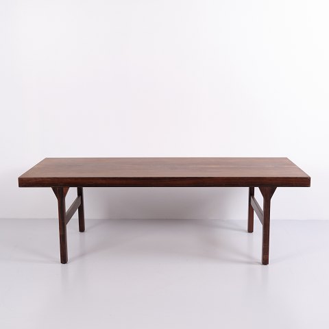 Dänischer Couchtisch aus Brasilianischem Palisander mit Ausziehbarer Formica Ablage 1960er Jahre