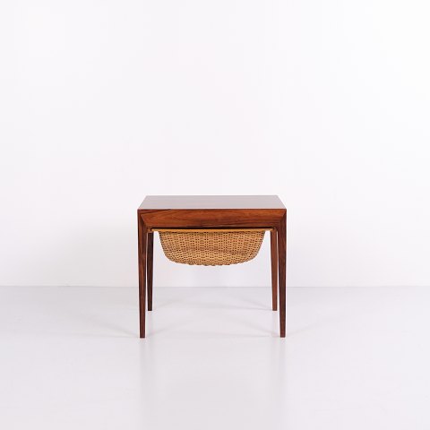 Severin Hansen Modell 40 Nähtisch / Beistelltisch aus Palisander von Haslev Møbelfabrik, 1960er-Jahre