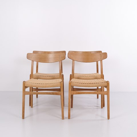 Hans J. Wegner CH23 Esszimmerstühle aus Eichenholz mit Geflochtenen Sitzen von Carl Hansen & Søn, 1960er-Jahre