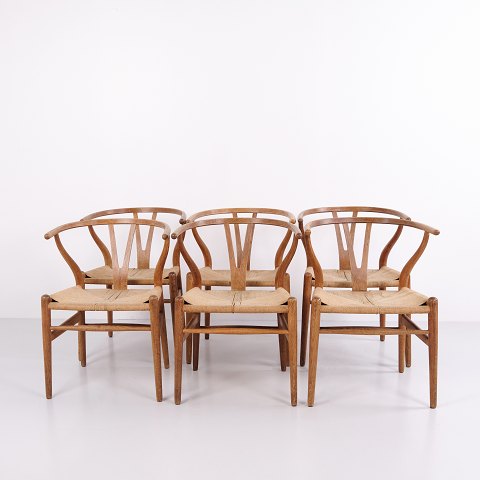 Hans J. Wegner CH24 Esszimmerstühle aus Eichenholz mit Geflochtenen Sitzen von Carl Hansen & Søn, 1960er-Jahre