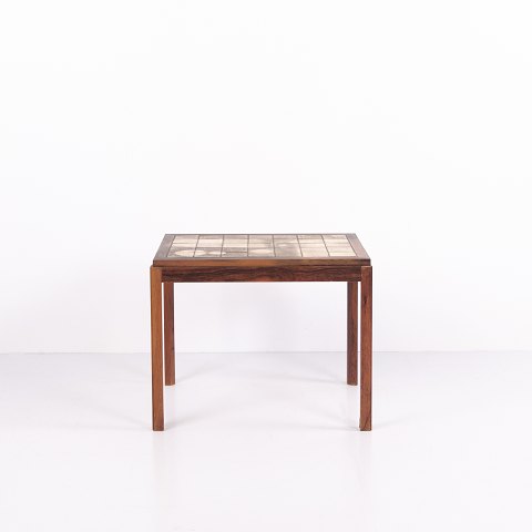 Palisander Beistelltisch mit Kacheln Dänisches Design Signiert 6. Januar 1972