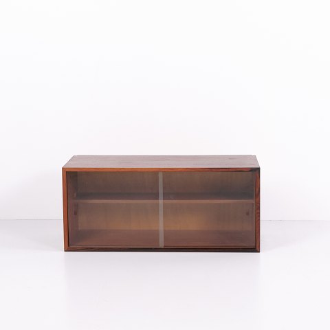 Wandhängender Schrank aus Palisander mit Glastüren, Dänisches Design, 1960er-Jahre