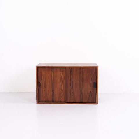 Wandhängender Palisanderschrank mit Schiebetüren Dänisches Design aus den 1960er Jahren