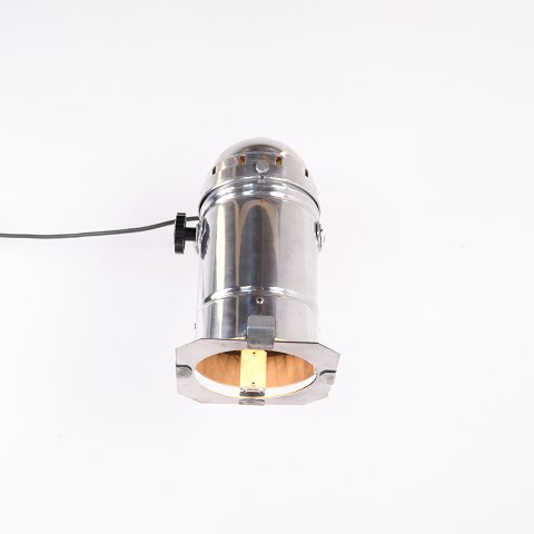 Vintage Scheinwerfer / Theaterlampe aus poliertem Aluminium aus den 1950er Jahren