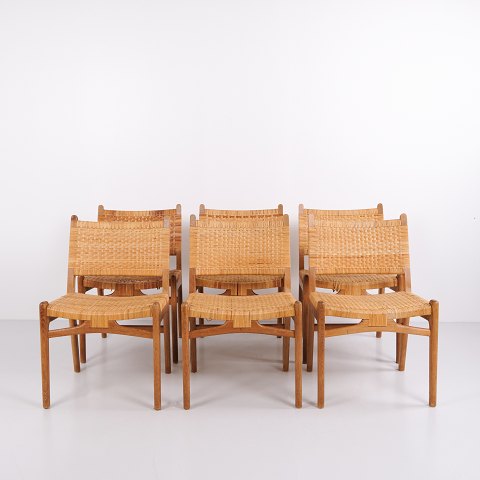 Hans J. Wegner CH31 Esszimmerstühle aus Massiver Eiche und Geflecht für Carl Hansen & Søn 1956
