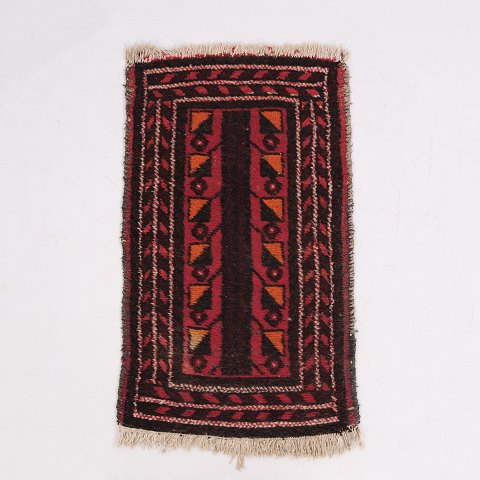 Echter Orientteppich in Roten Farbtönen aus den 1960er Jahren 90 x 55 cm