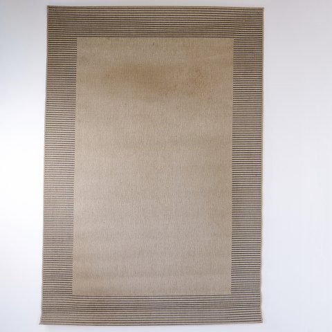 Moderner Naturfarbener Teppich mit Gestreiftem Rand 290 x 200 cm