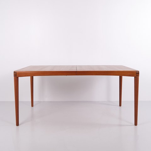 Henry Walter Klein Esstisch aus Teak mit Einlegeplatte für Bramin 1970er Jahre