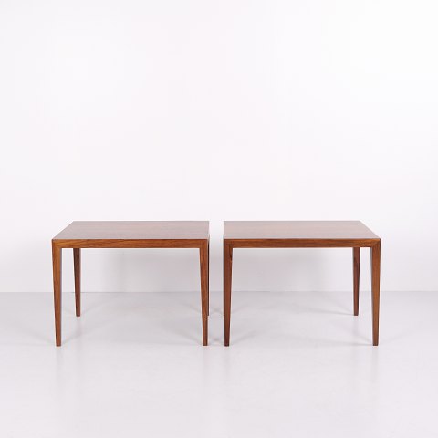Paar Severin Hansen Beistelltische Modell 152 aus Palisander für Haslev Møbelsnedkeri 1960er Jahre