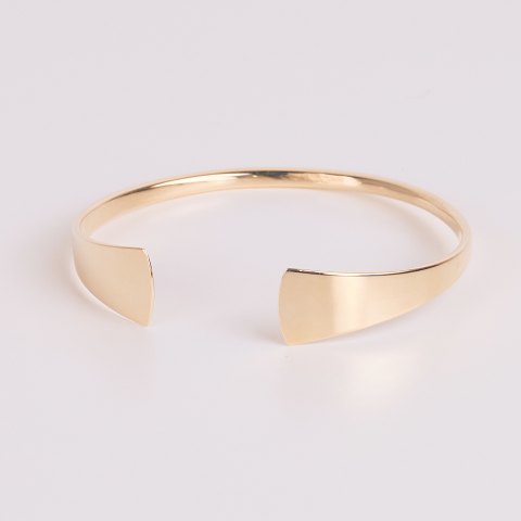 Hans Hansen Offener Armreif 14 Karat Gold
