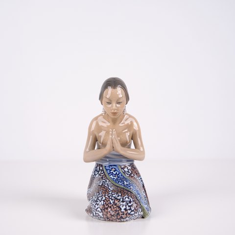 Dahl Jensen Abendgebet Malaiische Frau Porzellanfigur Nr. 1253
