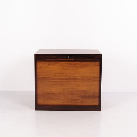 Hans J. Wegner Aktenschrank aus Palisander mit Rollladentür Johannes Hansen 1960er Jahre