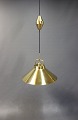 Brass pendant, model P 295 by Frits Schlegel for LYFA.5000m2 showroom.