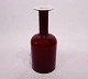 Large bordeaux glass vase with white opal glass on the inside by Otto Brauer for Holmegaard.5000m2 showroom.