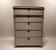 Gustavian grey painted chest of drawers with black topplate from the 1830s.5000m2 showroom.
