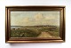 Oil painting with nature landscape and gilded frame signed Edmund Fischer.5000m2 showroom.