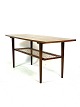 Coffee table in teak with paper cord shelf of Danish design from the 1960s. 
Great condition
