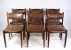 A set of 6 chairs of Danish design made of solid rosewood with brown leather 
from around the 1960s.
Great condition
