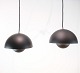 Set of Two Flowerpot Pendants - Model VP1 - Black - Verner Panton
Great condition
