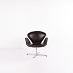 Fauteuil – The Swan – Modèle 3320 – Cuir brun – Arne Jacobsen – Fritz Hansen – 2007