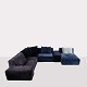 Komplettes Eilersen Modulsofa aus Blauem Stoff mit Kissen
