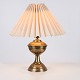 Messinglampe mit Weißem Schirm aus den 1930er Jahren