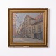 Ölgemälde auf Leinwand mit Motiv eines Älteren Gebäudes in Goldfarbigem Holzrahmen Datiert 1916