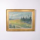 Gemälde auf Leinwand mit Landschaftsmotiv im vergoldeten Rahmen von 1969
