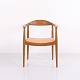 The Chair Modell JH503 aus Eiche mit Pflanzlich Gegerbtem Naturleder von Hans J. Wegner für Johannes Hansen 1960er Jahre