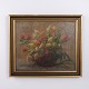 Ölgemälde mit Tulpen in einem Geflochtenen Korb, ca. 1930–1950