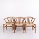 Hans J. Wegner CH24 Esszimmerstühle aus Eichenholz mit Geflochtenen Sitzen von Carl Hansen & Søn, 1960er-Jahre