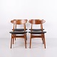 Hans J. Wegner Satz von 4 CH30 Esszimmerstühlen für Carl Hansen & Søn 1950er–60er Jahre