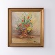 Blumenbild mit Blumenstrauß im vergoldeten Rahmen signiert 1920