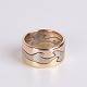 Georg Jensen Fusion Ring aus 18 Karat Gold mit Rotgold, Weißgold und Roségold.