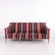 Kaare Klint Dreisitzer Sofa Modell 6092 aus Mahagoni und Wolle für Rud. Rasmussen