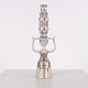 Bjørn Wiinblad Figurenleuchter Modell L12 aus Polychrom Glasiertem Steingut 1974