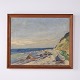 Küstenlandschaft mit Felsen und Meer im Holzrahmen 44 x 53 cm