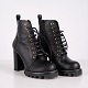 Louis Vuitton Star Trail Stiefeletten aus Schwarzem Kalbsleder mit Monogramm Größe 38