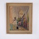 Pariser Straßenmotiv vom Montmartre mit Sacré-Cœur Signiert und Datiert 1949 50 x 42 cm